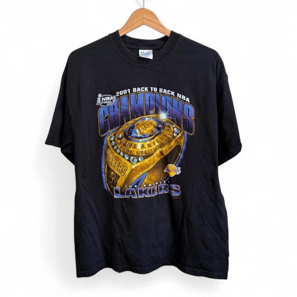 Vintage Y2K Lakers Back To Back Tee Basketball Men’s XL Streetwear Kobe Ring